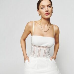 NWOT REFORMATION DANICA TOP | WHITE | SIZE 2